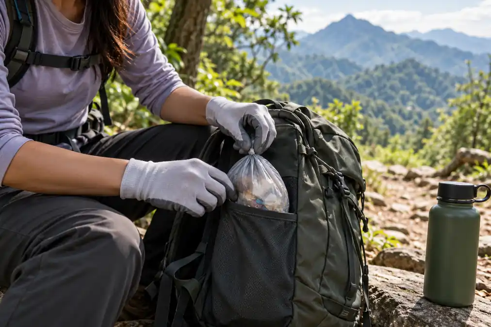 登山垃圾帶下山清潔包怎麼準備:夾鏈袋、垃圾袋、濕紙巾、手套與除味