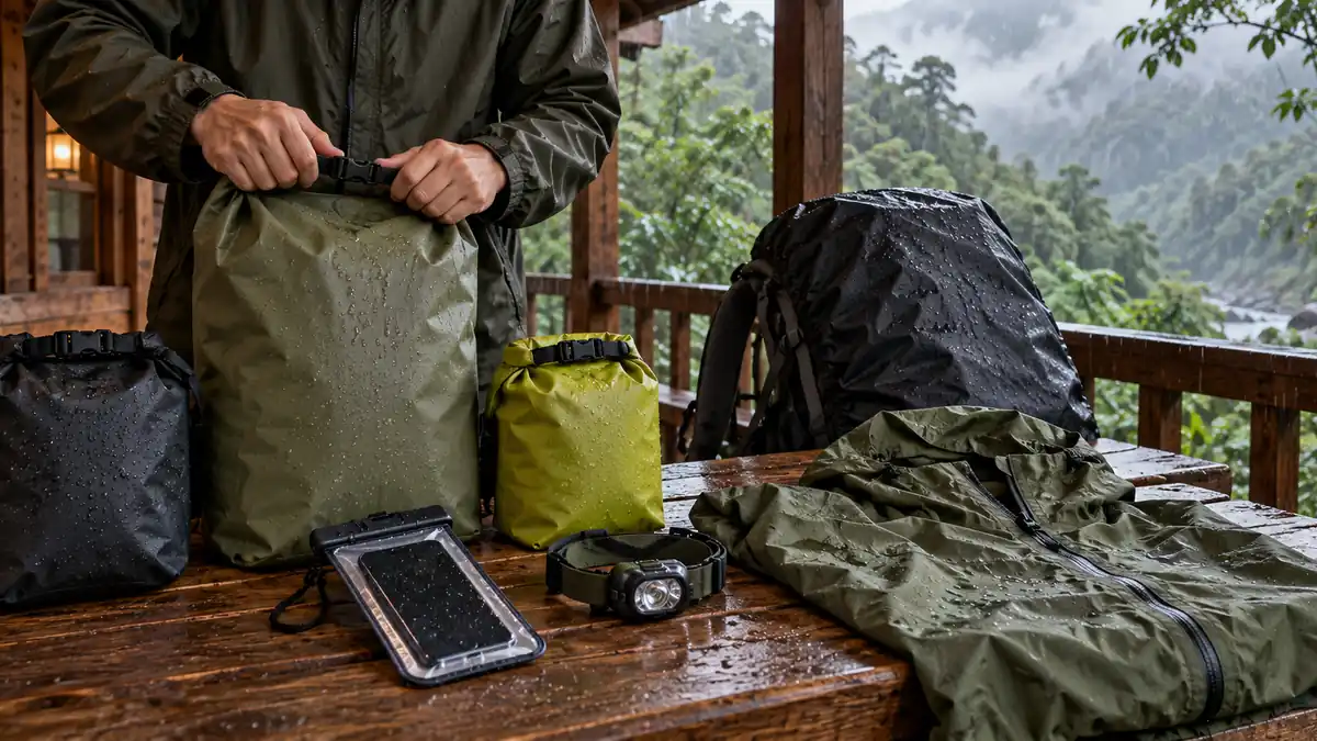 颱風季登山防水裝備清單:雨衣、乾袋、手機袋與備援小物