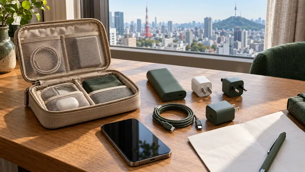 日韓雙城市旅行電力清單:行動電源、轉接頭與線材怎麼帶